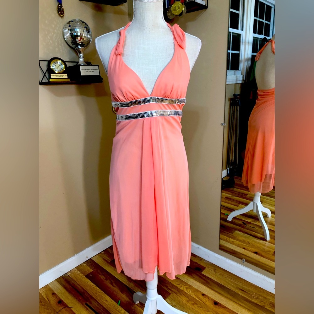 Cocktail Dress w/ Sequined Accent